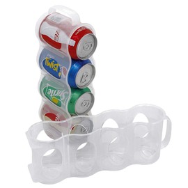 Set of 2 Portable Beverage Can Holder Fridge Can Holder Storage Box for Cans Clear Plastic