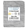 Grey Lightweight Tarpaulin - Multi-Purpose Waterproof Sheet for Outdoor Use,