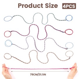 Colorful Spiral Hair Ties, 4PCS Spiral Hair Ties No damage Hairs Tie Braid Elastic Ponytail Holders Hairs Bands for Long Women with Thick Curly Sports Workouts