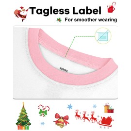 DAUGHTER QUEEN Girls Christmas Pajamas Set 100% Cotton Long Sleeve Pjs Gingerbread Pajamas for Girls Pj Kid Xmas Sleepwear Sleeping Jammies Size 10 9 Age 8-10 Year