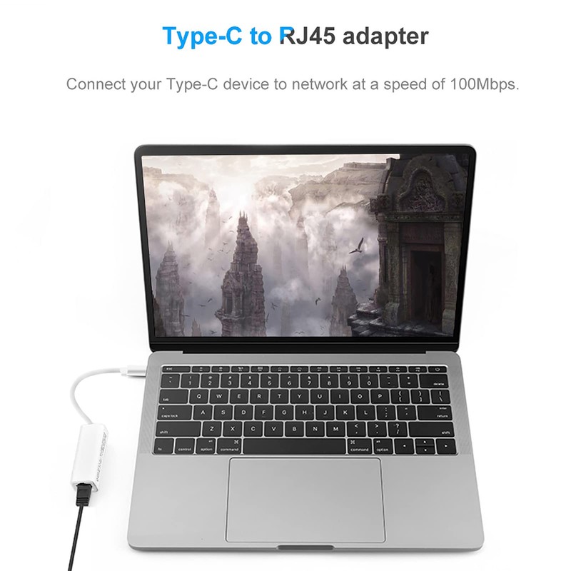 Annadue USB 3.1 Type C to RJ45 Adapter, Plug and