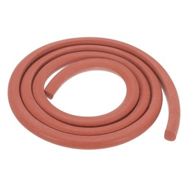 PATIKIL Silicone Foam Seal Strip, 8mmx8mmx2m D-Shape Seal Strip Backer Rod Crack Caulk Saver Solid Sponge Rubber Joint Filler for Sealing Wall Tile Gaps Blocker DIY, Red