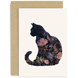 Cat Birthday Card - Thinking of You Cat Card for Pet Owner - Sorry for Your Loss Cat Card - Deepest Sympathy Card - Cat Artwork Greeting Card for Him or Her - Sorry Card | Blank Inside