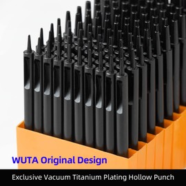 WUTA 10 Piece Hole Punch Set, Round Hole Punches (0.5mm-5mm)