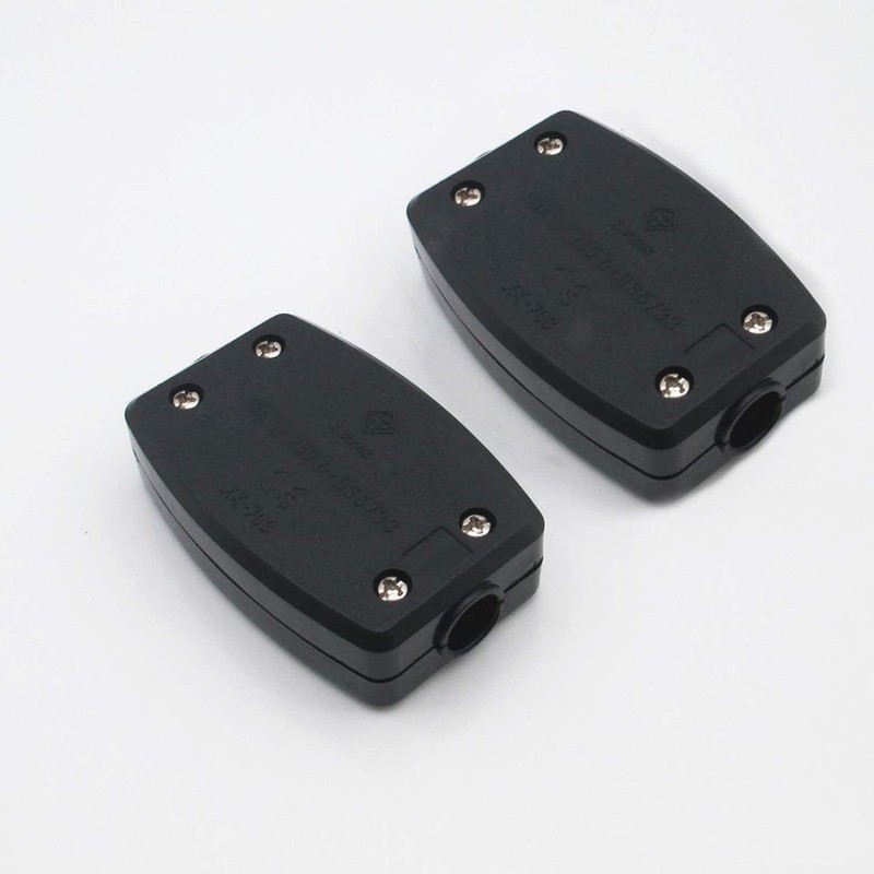 2 Pack 3-Terminal Electrical Junction Box, Flex Connector for Outdoor