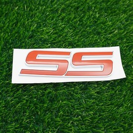 1Pc Front Door SS Emblem 3D Badge Sticker Nameplates Replacement for 2006-2010 Impala Equinox HHR Carlo SSR Trailblazer 15211285 Origianl Size (Chrome