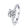 Oivley 1.5CT Round Engagement Rings for Women Sterling Silver Rings