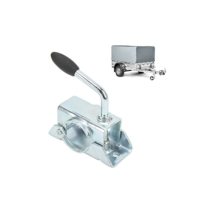 Depisuta Trailer Jack Wheel Split Clamp, Galvanized Iron Trailer Jack