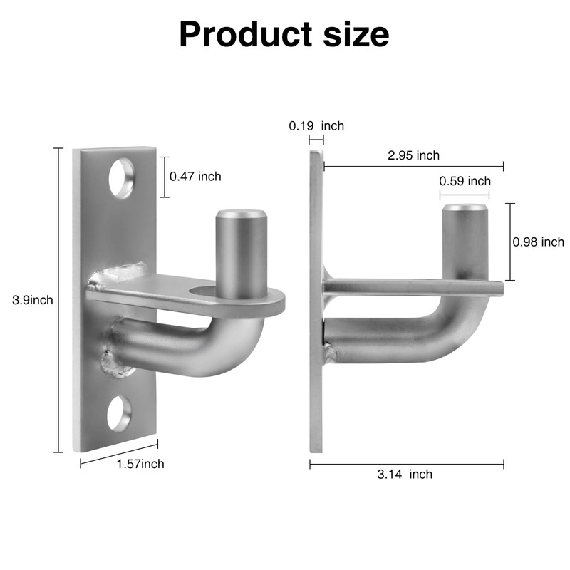 Heavy Duty Gate Hinges,4Pack Wall Mount Gate Hinge with 5/8