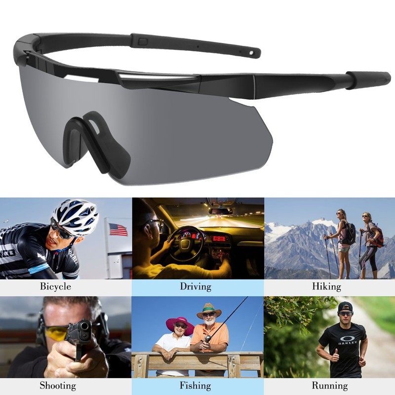 Feyachi Shooting Glasses with 3 Interchangeable Lenses, Anti-Fog and Scratch