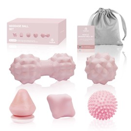 Juego de pelota de masaje, bola de masaje de cacahuete, bola de masaje con puntas, bola de lacrosse, bola de masaje de acupunto, bolas de ejercicio de mano, diseñadas para aliviar el estrés y relajar los músculos apretados (1)