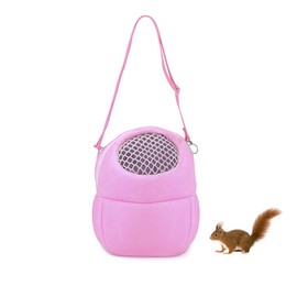 Pet Carrier Bag, Portable Outgoing Travel Handbags With Nylon Straps Small Pet Pouch for Hamster Rat Hedgehog Rabbit (M, Pink)