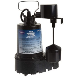 Superior Pump Superior Pump 92341 1/3 HP Cast Iron Submersible Sump Pump with Vertical Float Switch
