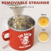 PGYARD Mini Bacon Grease Saver With Strainer - 15OZ Enamel