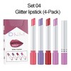 YOO 4 Sets Of Velvet Matte Creme glitter color changing