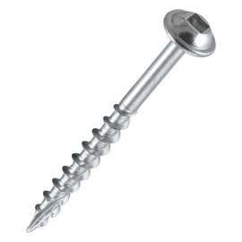 Trend Pocket Hole Screws for Softwoods, 50mm Long, Pack of 200, Coarse Self-Cutting Threaded Square Drive Screws, PH/8X50/200C, Silver