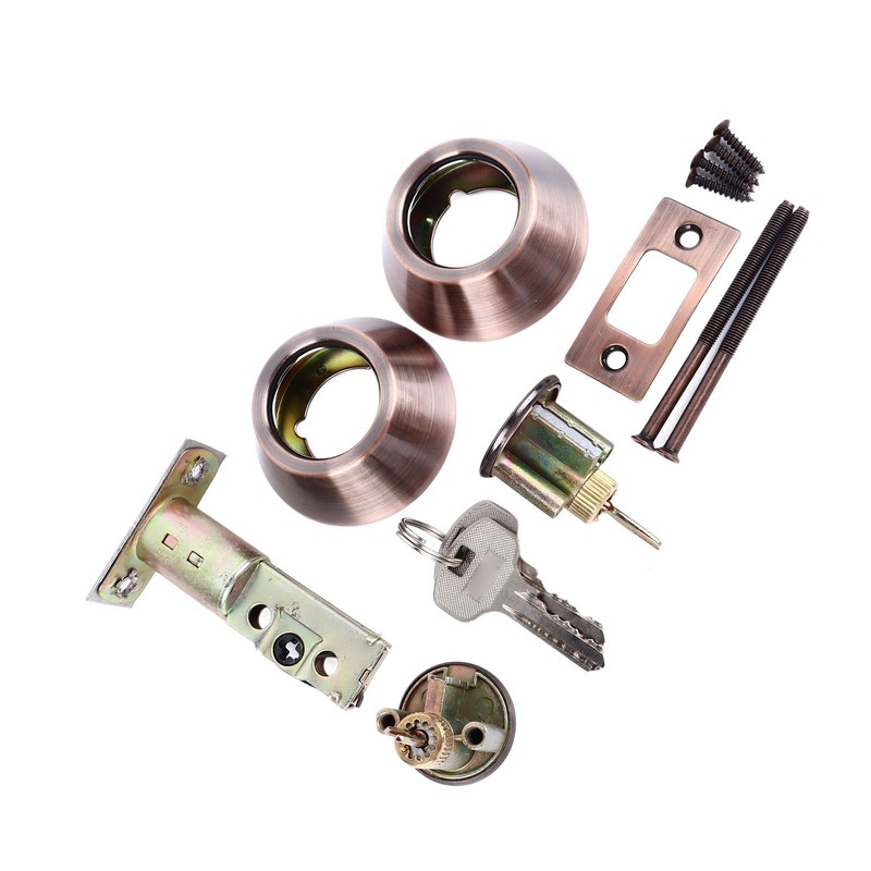 Door Knob Lock Universal Protection Entrance Keyed Double Side Interior