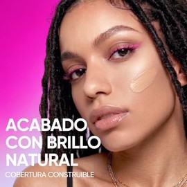 SKINTIFIC Base de Maquillaje Cushion de Alta Cobertura y Acabado Glow - Maquillaje Long-Lasting Hidratante con Péptidos y Ácido Hialurónico - Efecto S