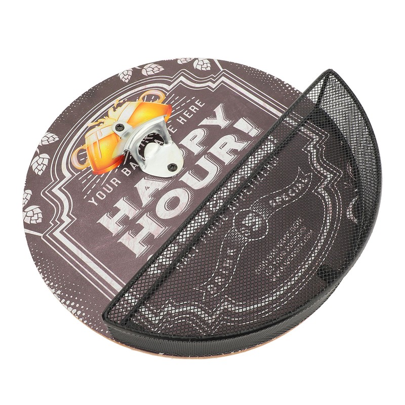 Wall Bottle Opener and Catcher Retro Design Decorative Beer Bottle