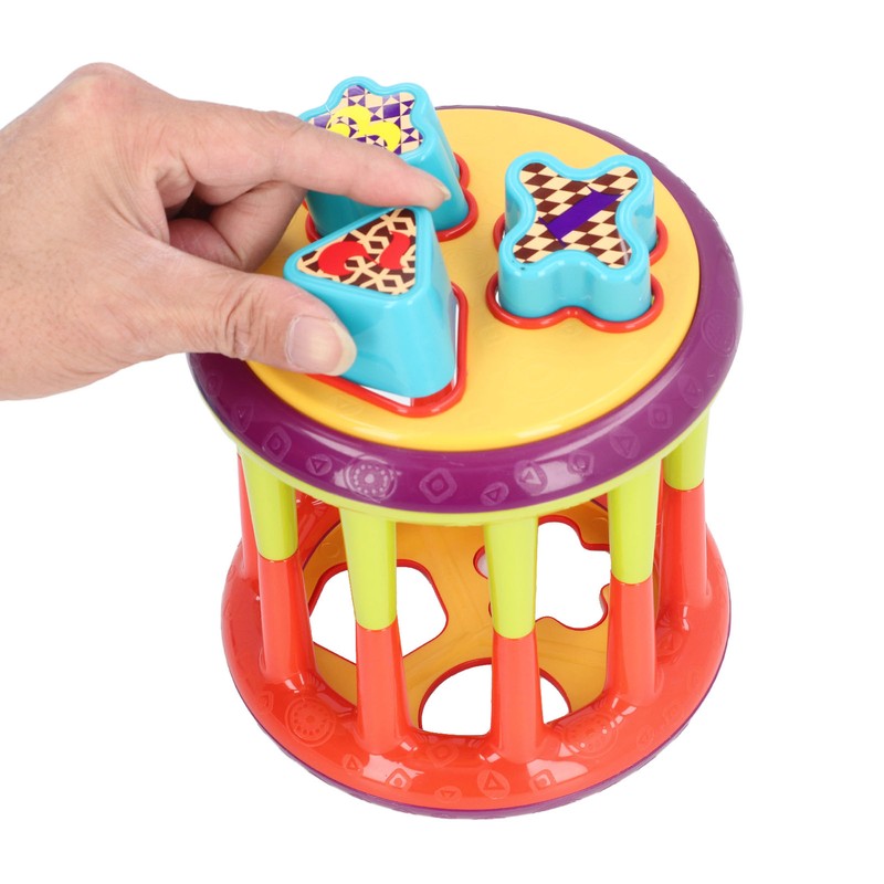 Kids Blocks Shape Sorting Toy Plastic Montessori Activity Cube Baby