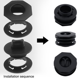 Briny River 4 Sets von Auto-Fußmatten-Clips, Kunststoffmattenhalter, kompatibel mit Honda, Schwarz