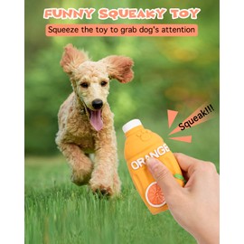 SCHITEC Squeaky Dog Toys, [3 Pack] Latex Rubber Squeak Puppy Fetch Toy for Interactive Play, Soft Stuffed Pet Chew Toys for Small Medium Dogs