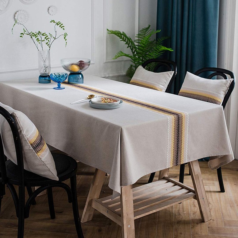 Bringsine Vinyl Rectangle/Oblong Tablecloth PVC Table Cover Oil-Proof/Waterproof Kitchen Dining