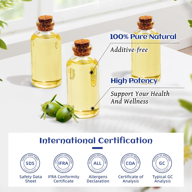 HIQILI Jojoba Oil 100 ml, 100% Pure and Natural Carrier