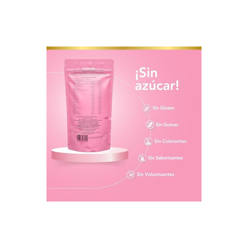 Péptidos Colágeno Hidrolizado Polvo 5gr Proteína Por Porción Resveratrol Ácido