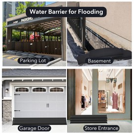 Estresen Pack of 2 90 x 20 cm Sandbags Flood Water Activated Flood Barriers for Front Doors Flood Protection for Doors for Garages and Basements