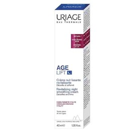 Uriage Age Lift Crema de noche antiedad alisadora 40ml - para rostro y cuello con Retinol y cido Hialurnico - Reduce las arrugas, reafirma la piel y  