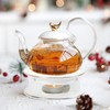 KAYCROWN Teapot Warmer, Ceramic Tea Warmer with Tealight Holder, Teapot
