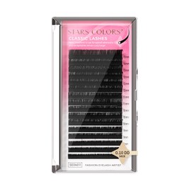 Eyelash Extensions 0.03/0.05/0.07/0.10/0.15/0.20 C CC D DD Curl 7-15mm Individual Lashes Premium Classic Lash Soft Matte Dark Professional Eyelashes Extension(0.10-DD-MIX)