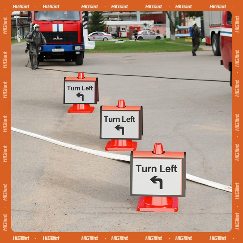 HiGiant 12 Pcs Traffic Cone Sleeve with Pockets for Caution,