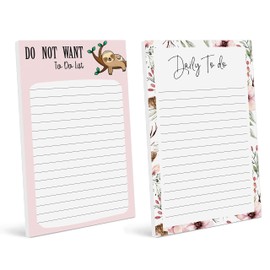 Inkdotpot Pack Of 2 Daily Planner List Undated Notepads, Memo Pad To-Do List Tear Off List Pad- Organizer- Scheduler- Organize Tasks (50 Sheets Each)-J6