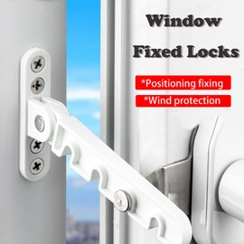 Set of 4 Metal Window Locks, Window Stoppers, Window Tilt Regulator, Window Lock for Tilting Windows, with Screws, Window Latch for Adjusting the Window Opening