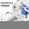 Goohosi Peel and Stick Wallpaper Floral Contact Paper Flower Wall