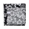 Trafalgar Men's Mana Hawaiian Print Handkerchief (Single), Black