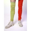 Festartikel-Müller Festartikel Müller Stulpen in der Farbe Rot und Grün geringelt für Erwachsene mit einer Länge von 65cm, 910.490.00