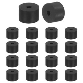 uxcell 18 Pcs Multi Purpose Rubber Spacer, 0.1" OD x 0.5" ID x 0.3" Thickness Anti-Vibration Isolation Rubber Bushings Grommets Spacers Washers for Home Cars Boat Accessories (Black)