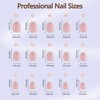 Misssix XBASICTIPS French Tip Press On Nails, 150Pcs French Gel