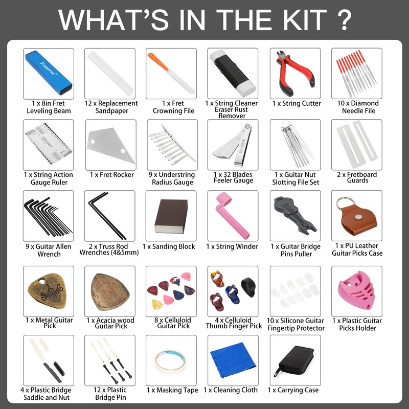 Luthier Tools Guitar Kit, Guitar Setup Tool Kit, Guitar Repairing