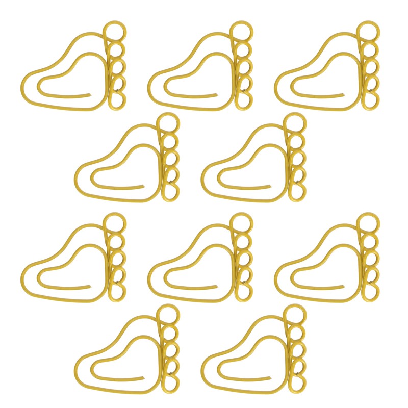 100pcs Paper Clip Foot Shape Cute Anti Slip Portable Paperclip