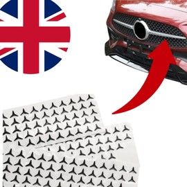 2024+ Black Star Sports Grill Stickers W177 W205 GLE Silver Progressive Front Grille Accessory mods Upgrade Modification 2025