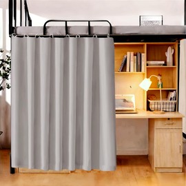 Gxi Grey Blackout Bottom Bunk Bed Curtain Privacy Canopy Single Bed Shading Decor Loft Under Dormitory Bed Curtain, 1PC