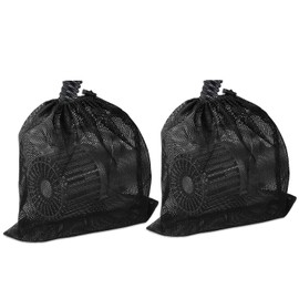 Awvlvwa Black Nylon Mesh Pump Barrier Bag, 2 Pack 17.7"x17.7" for Pond Biological Filters and Submersible Outdoor