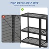 3-Tier Short L Shaped Metal Storage Rack with Height Adjustable