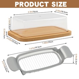 Butter Dish with Lid and Slicer Set for Standard Butter Sticks