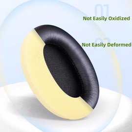 WH-1000XM2 Ersatz-Ohrpolster mit Geräuschisolierung, kompatibel mit Sony WH1000XM2, kabellosem Over-Ear-Kopfhörer mit Geräuschunterdrückung, Schwarz