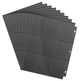 Dzhuywer 360 Pockets Black Trading Card Sleeves 9 Pocket Page Ultra-Clear Double-Sided Card Sheets for 3 Ring Binder Protector for Standard Cards, Protect Hockey Yugioh Cards Baseball Cards Coupons